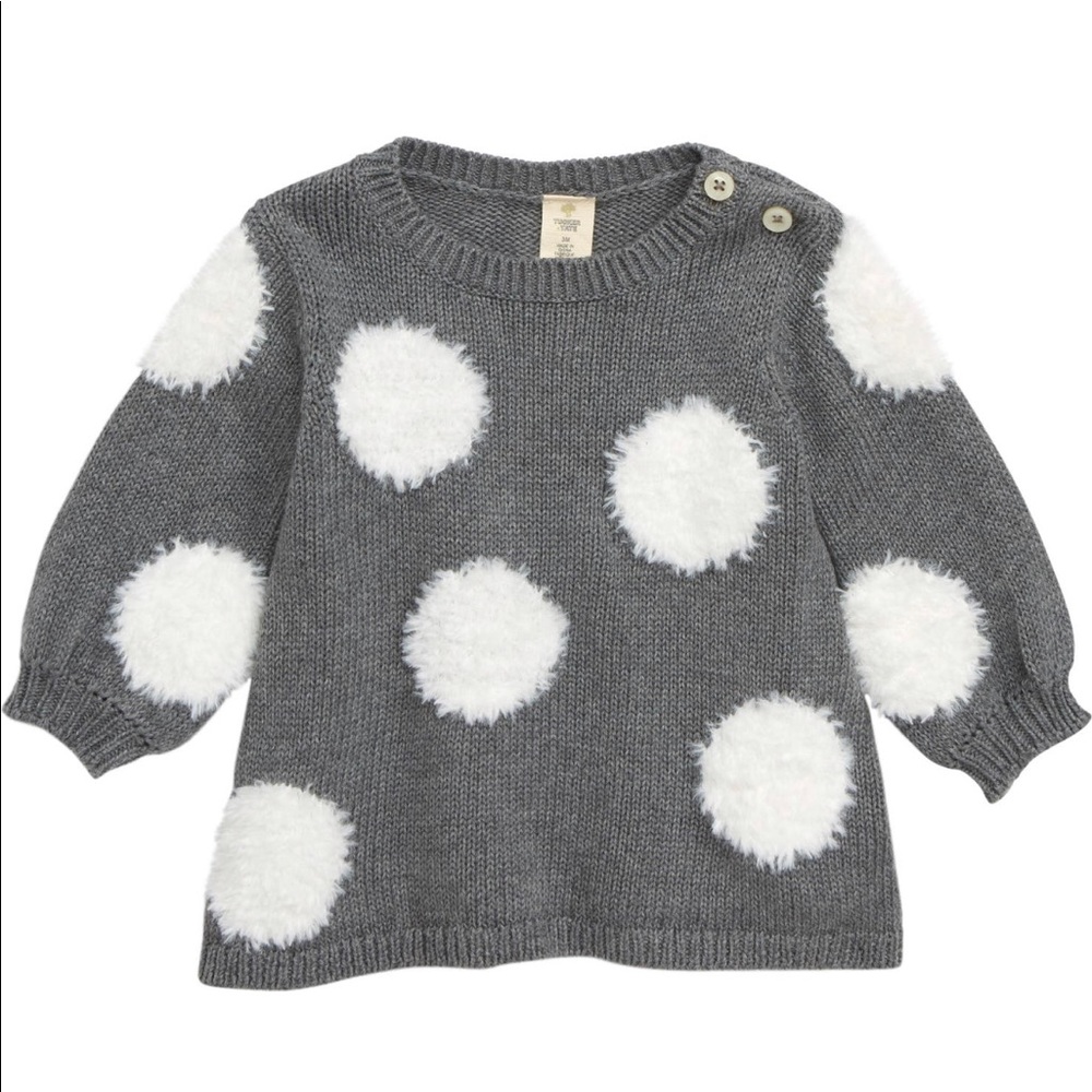 Nordstrom Tucker & Tate Fuzzy Dot Tunic Sweater 18-24 months